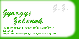 gyorgyi zelenak business card